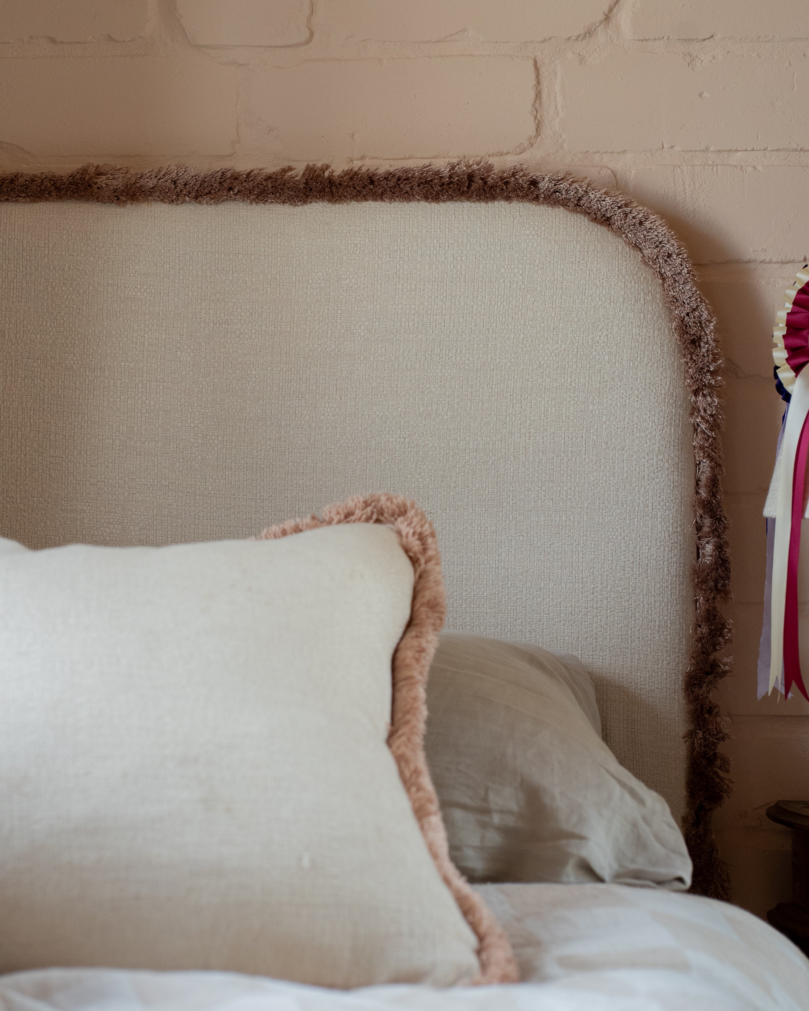 Headboard Sleeper Stripe Cotton Navy