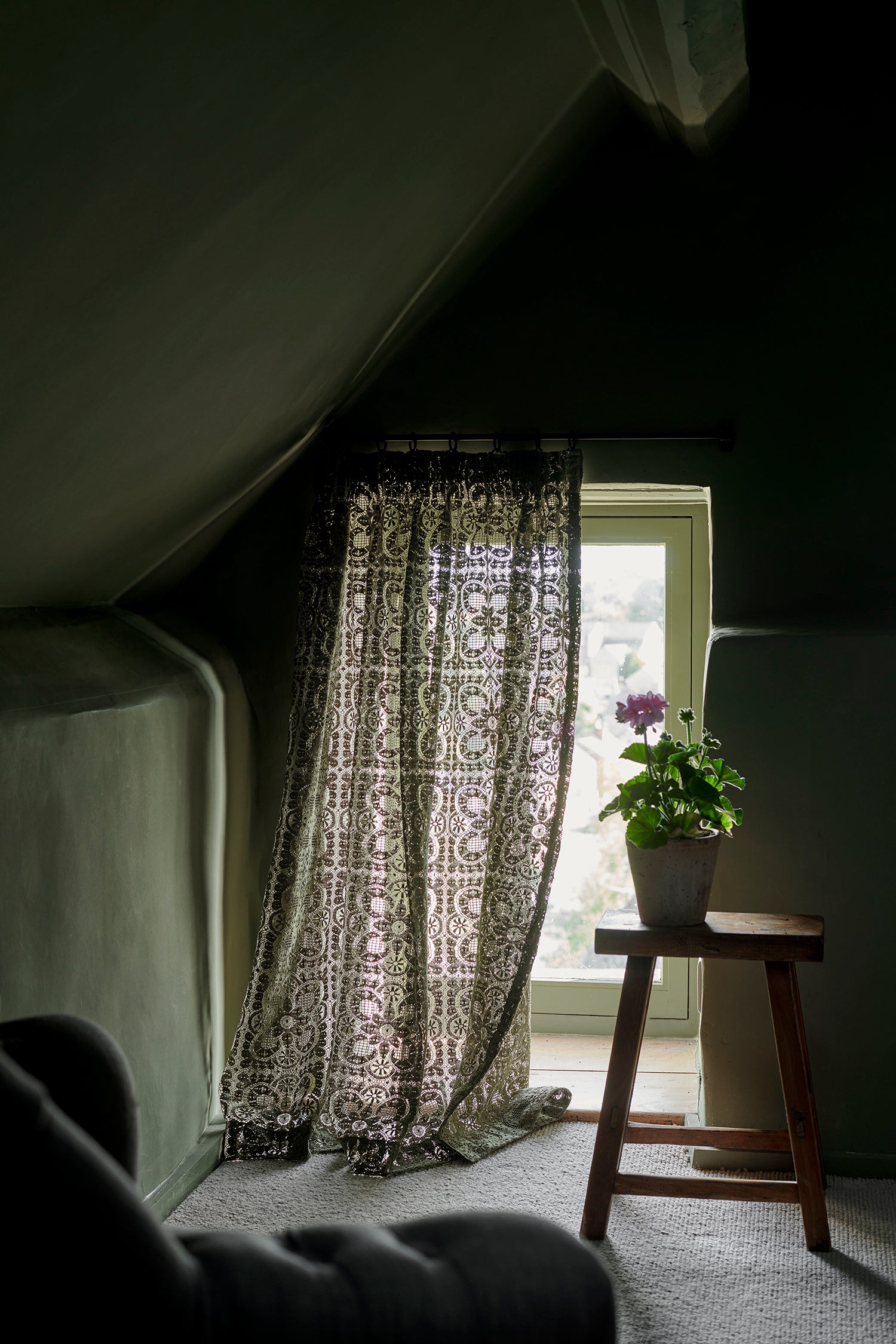 Newark Lace Fabric Sage