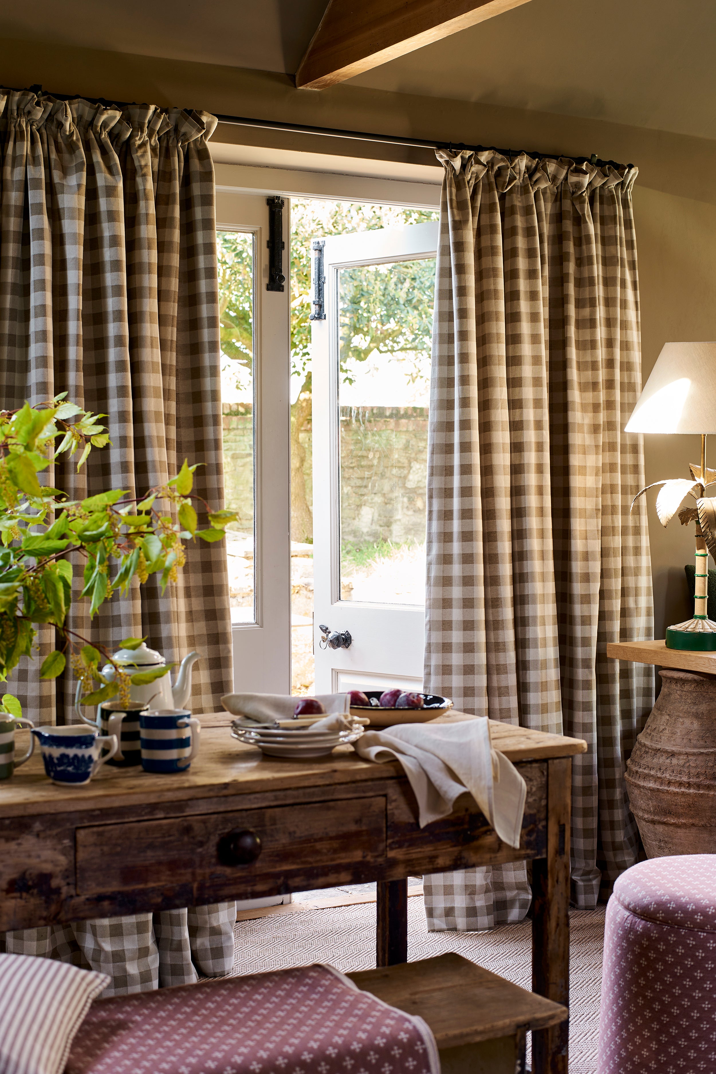 Curtain Woodhouse Check Cotton Sage