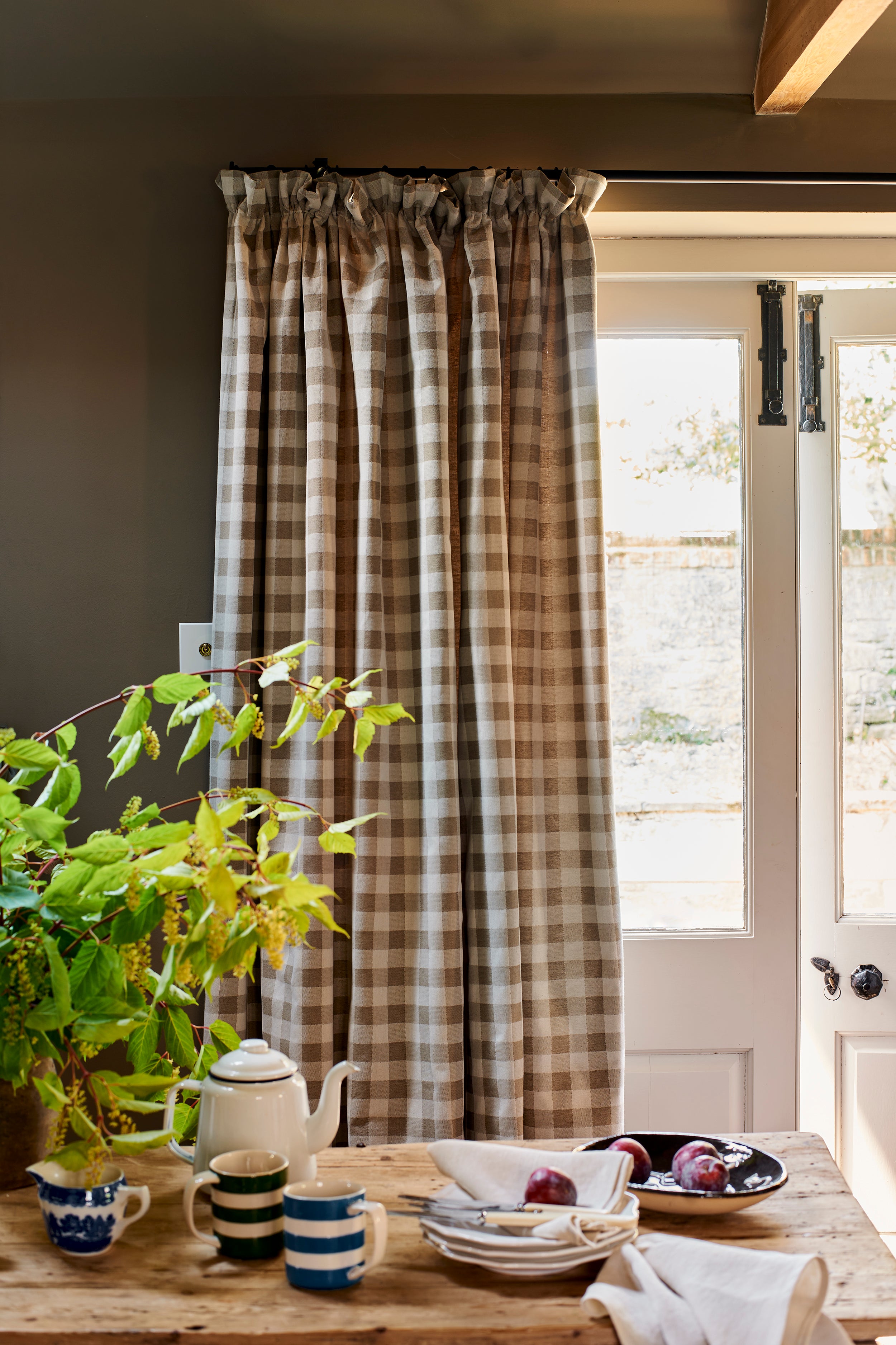 Blind Woodhouse Check Cotton Sage