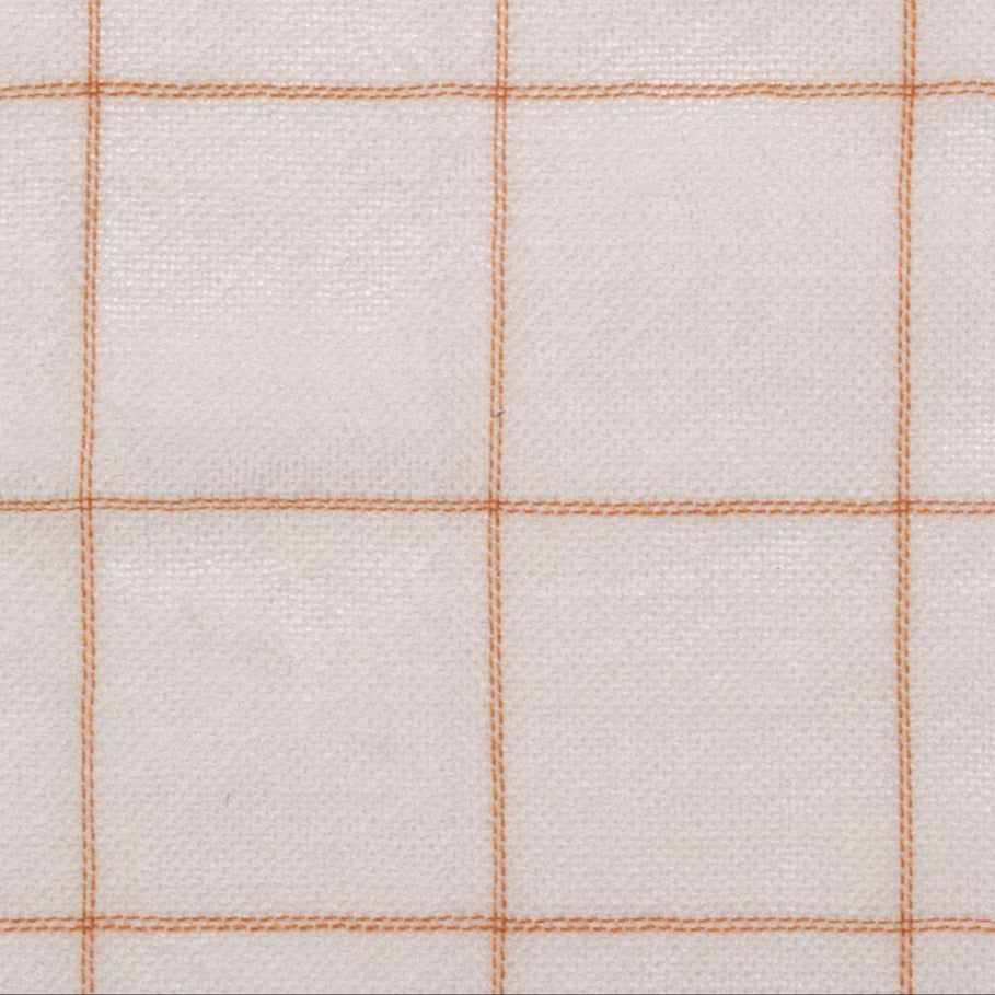 Sheer Check Wool Fabric Natural / Caramel