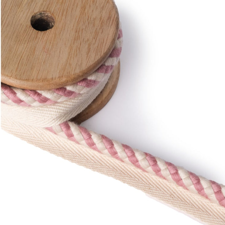 Braided Rope Trim Blush Sample