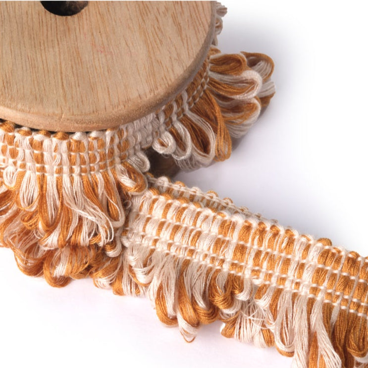 Scallop Fringe Trim Caramel (by the metre)