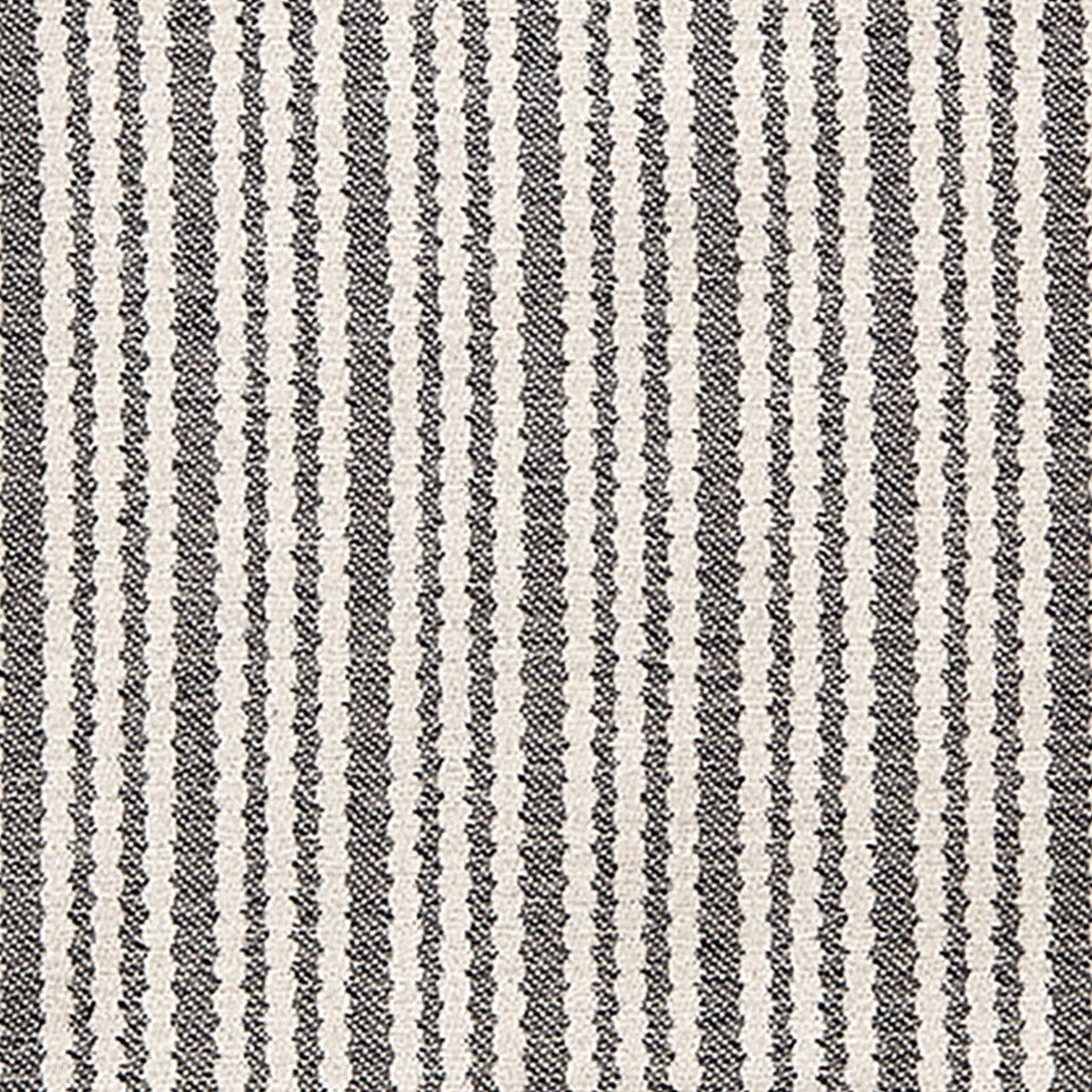 Curtain Pippy Scallop Stripe Cotton Black