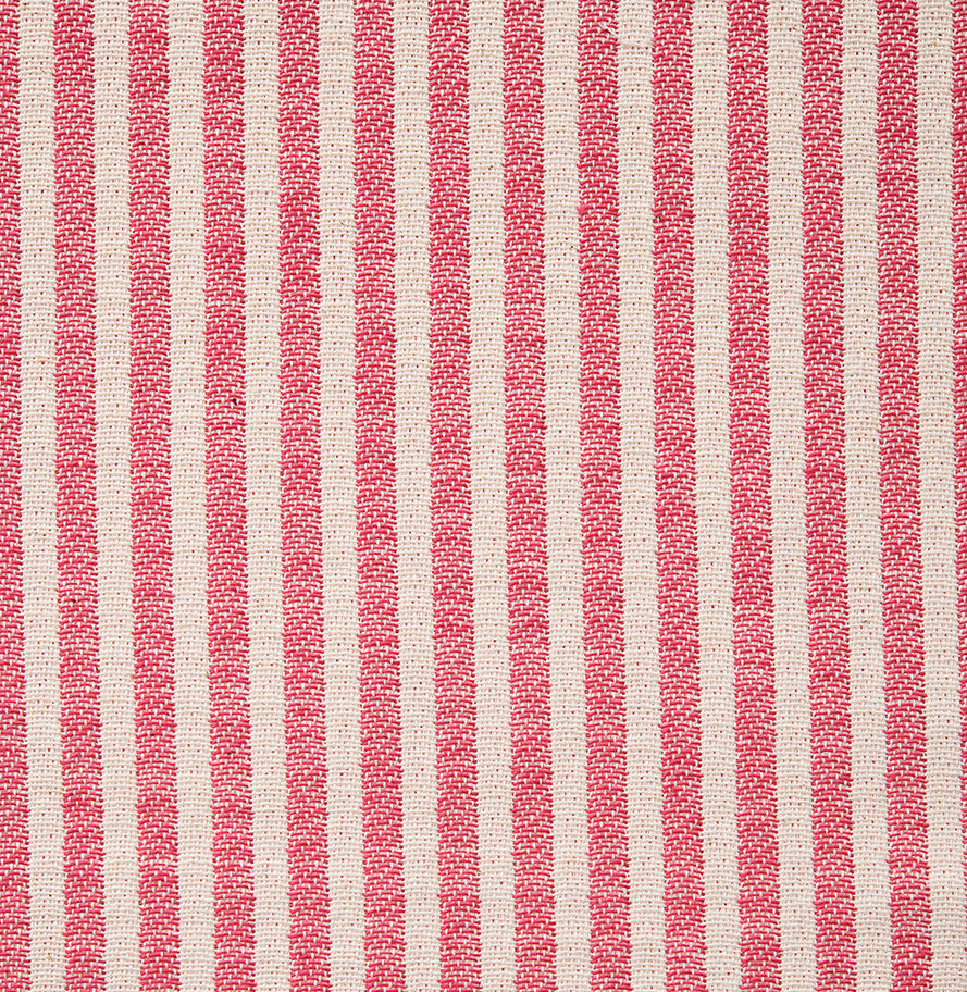 Harbour Stripe Cotton Fabric Radish sample