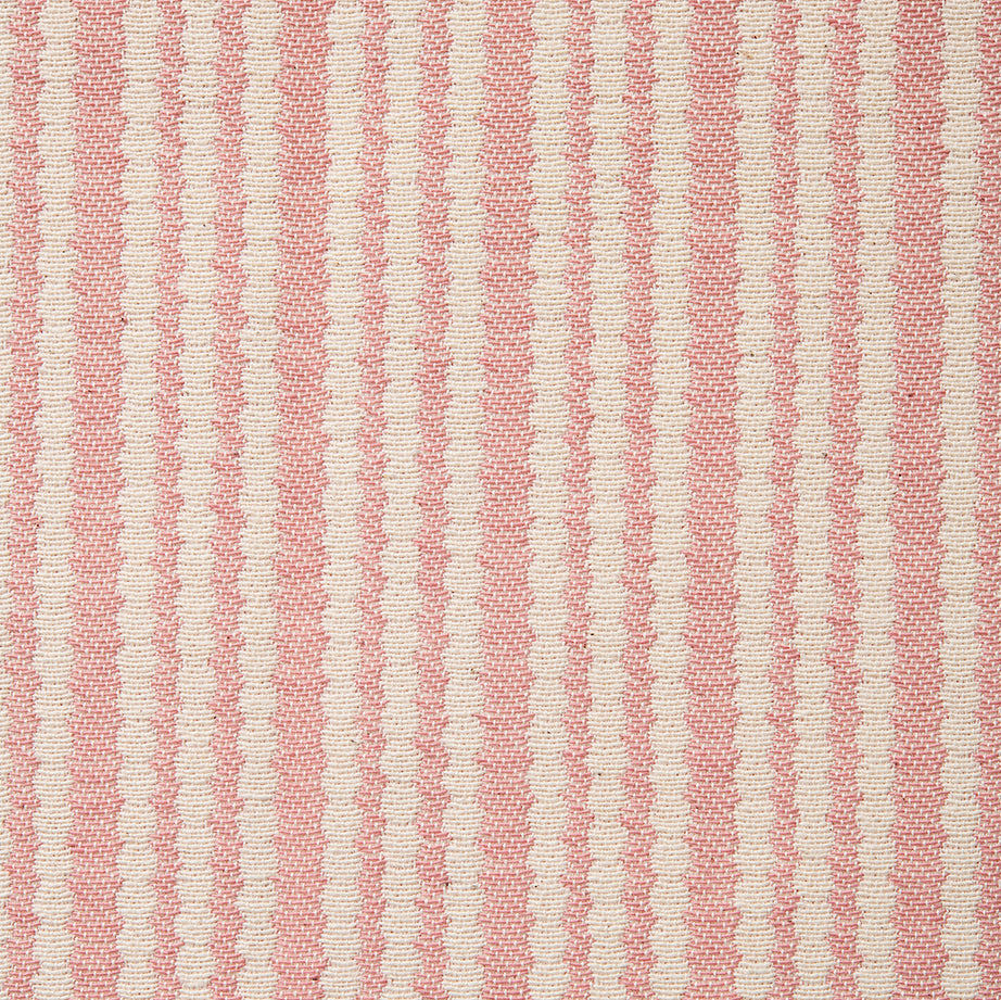 Pippy Scallop Stripe Cotton Fabric Rose