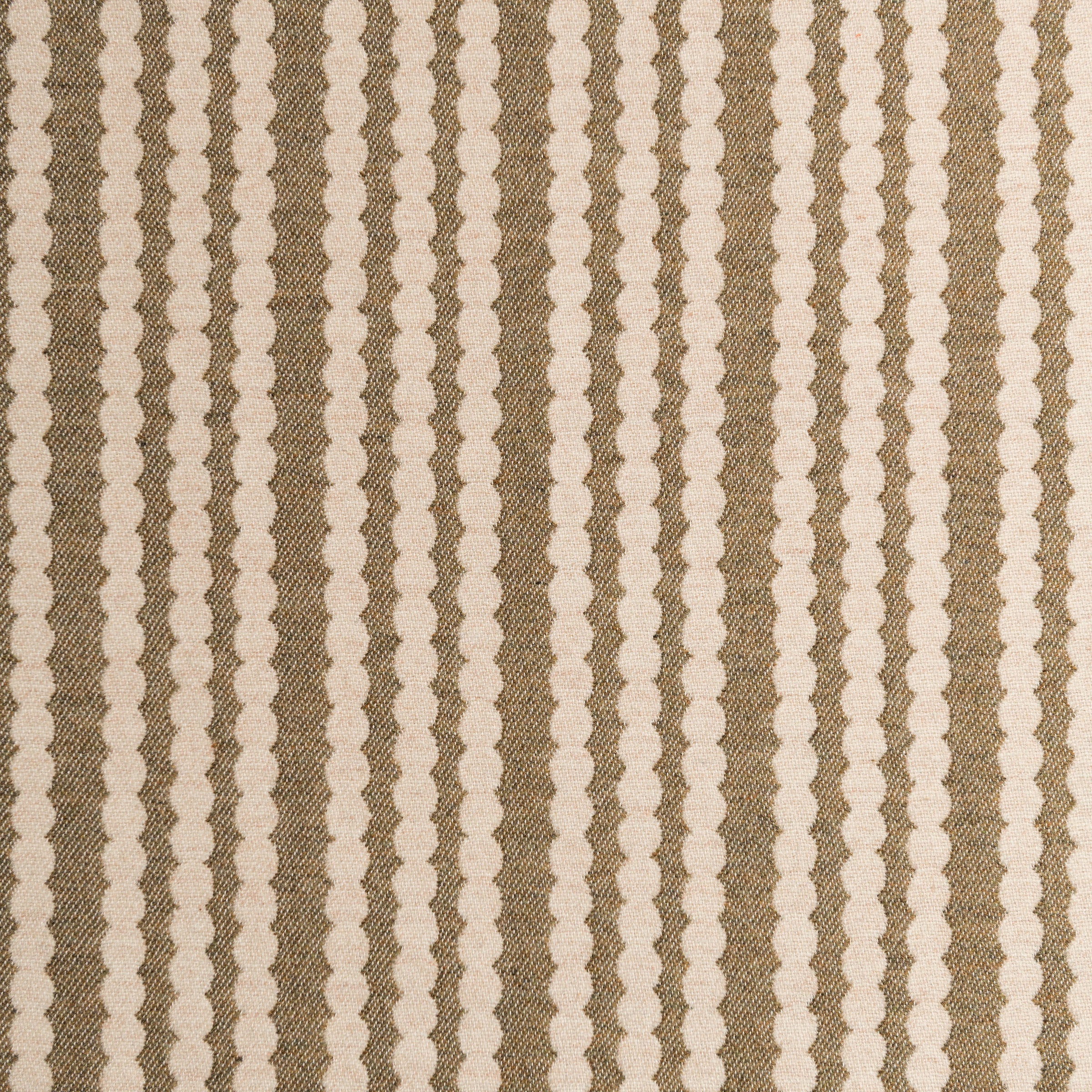Cushion Scallop Stripe Wool Sage