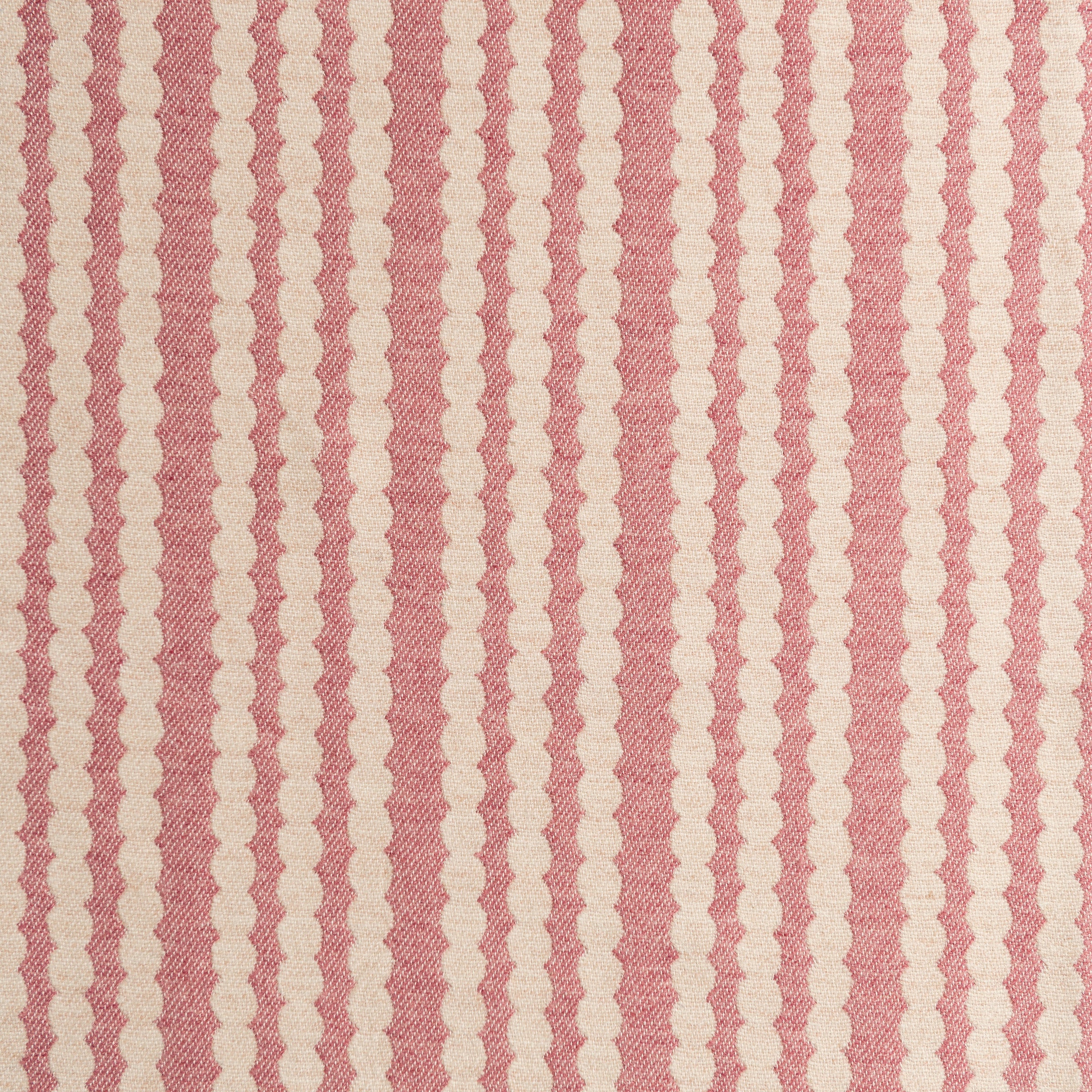 Blind Scallop Stripe Wool Rose
